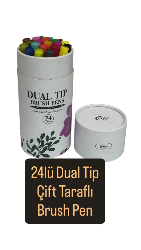 BRUSH PEN ÇİFT TARAFLI DUAL TİP 24LÜ SET